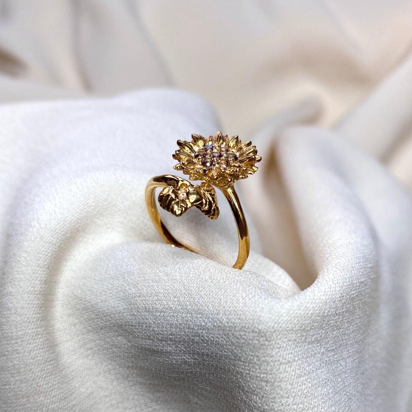 Anello con girasole